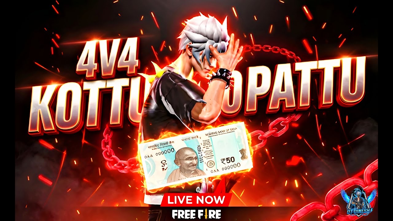 4v4 KOTTU 50 PATTU 🤑🤑 #freefire#freefireindia#garenafreefire