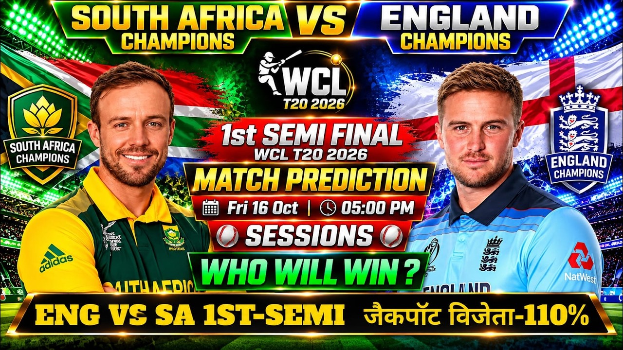 South Africa Vs England 1st Semi Final Wcl T20 2026 Match Prediction | Today WCL T20 2026 Prediction