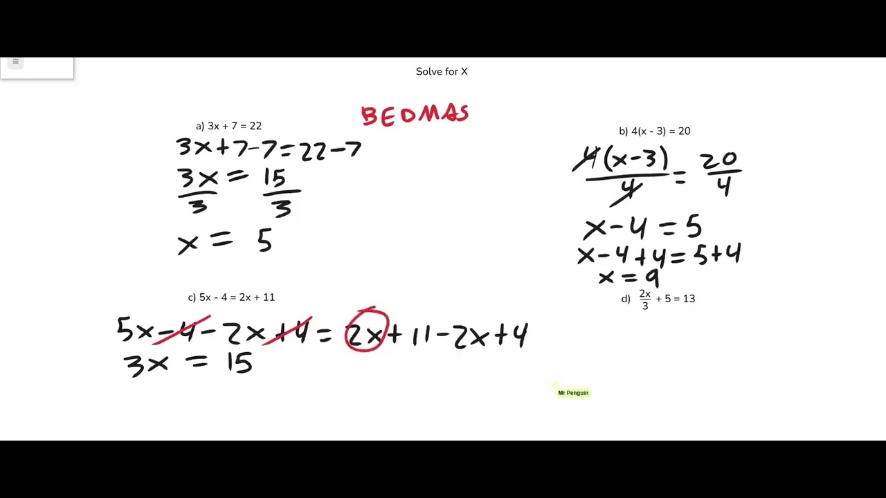 Solving Linear Equations