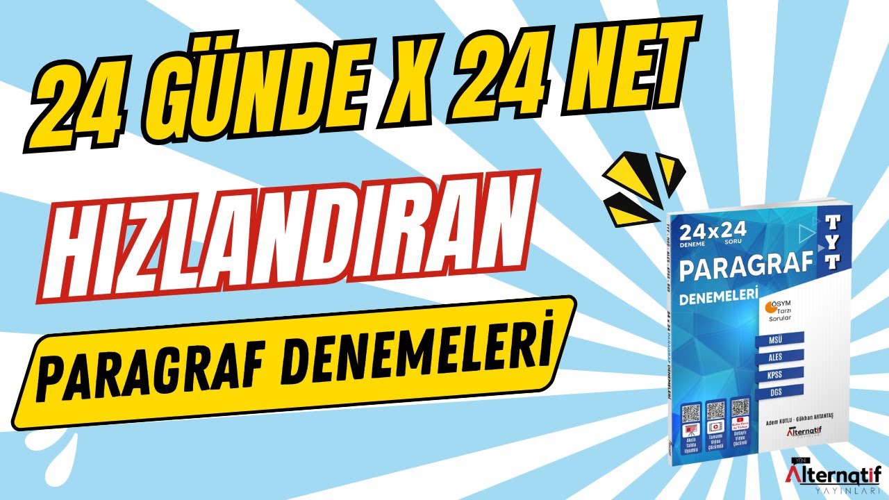 2025 TYT Ayrıntılı Paragraf Deneme Çözümü-1 | Alternatif Yayınları | Kutlu Hoca | 2025 YKS