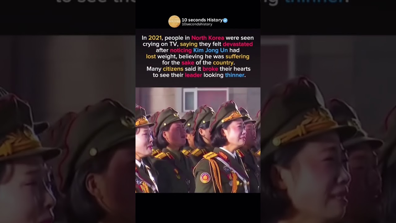 North Koreans Cry Over Kim Jong Un&rsquo;s Weight Loss 😳#history #KimJongUn #northkoreas #shorts