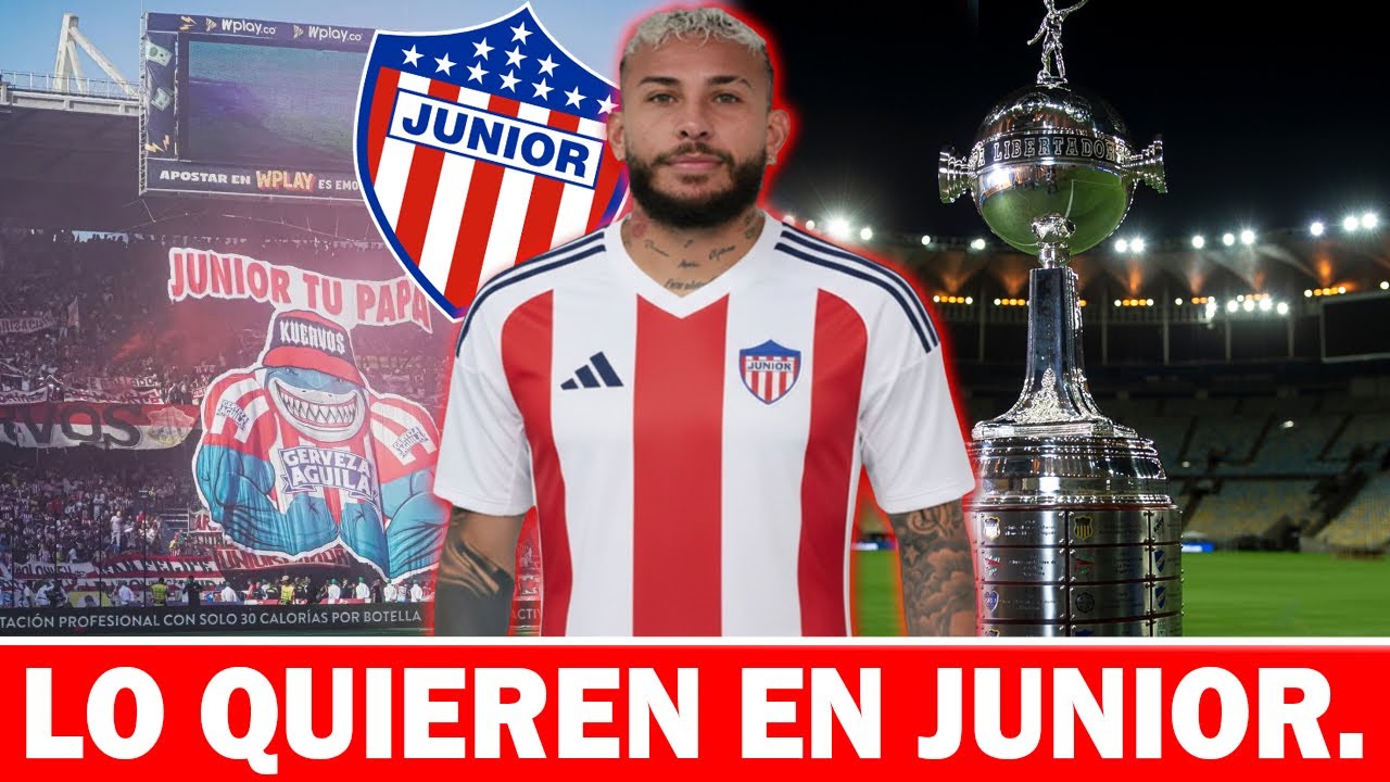 ✅BOMBAZO &iexcl;Duvan Vergara y Junior de Barranquilla! al extremo lo quieren en el tiburon.
