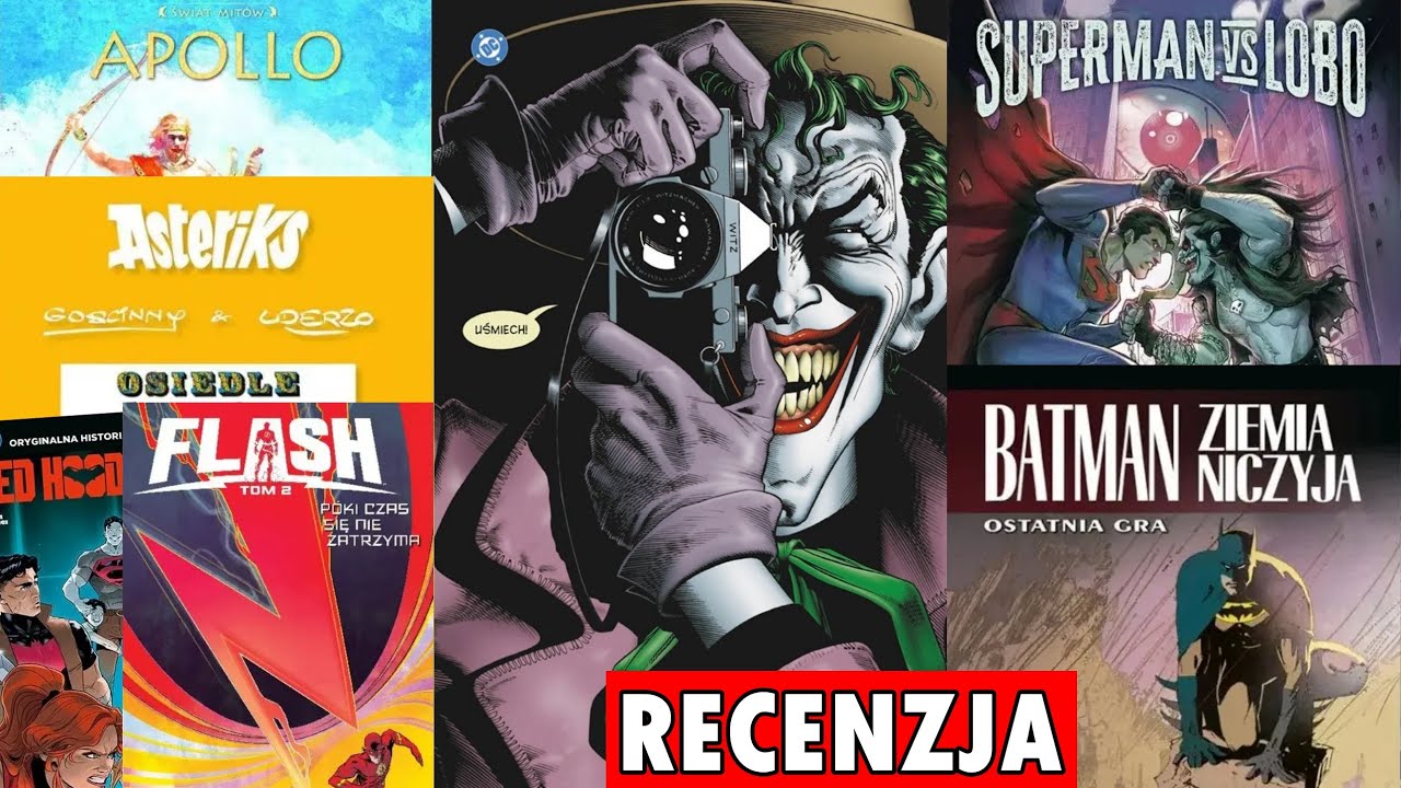 Batman Zabójczy żart, Ziemia niczyja, Superman kontra Lobo, Flash, Red Hood Outlaws, Asteriks,Apollo
