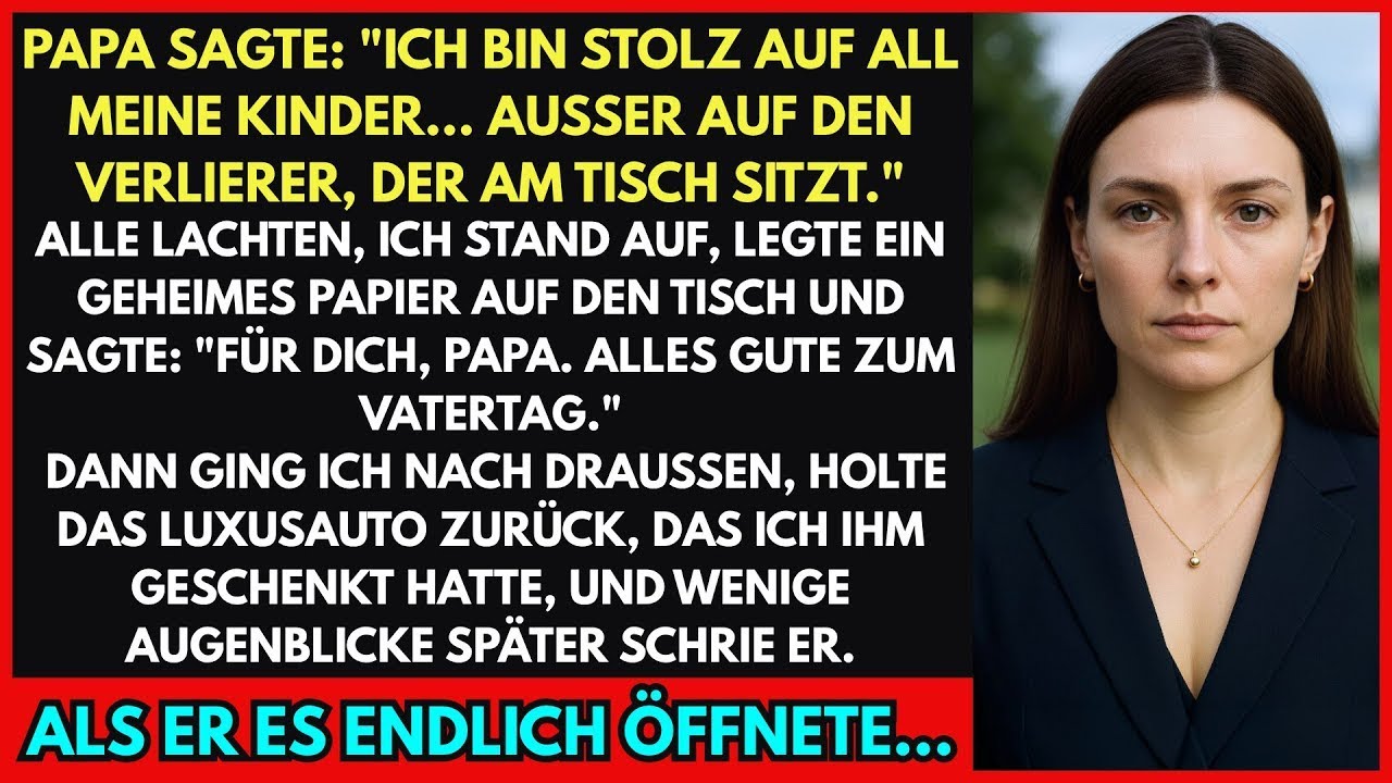 Beim Familientreffen rief mein Vater  ‚Ich bin auf alle meine Kinder stolz – außer auf dich!