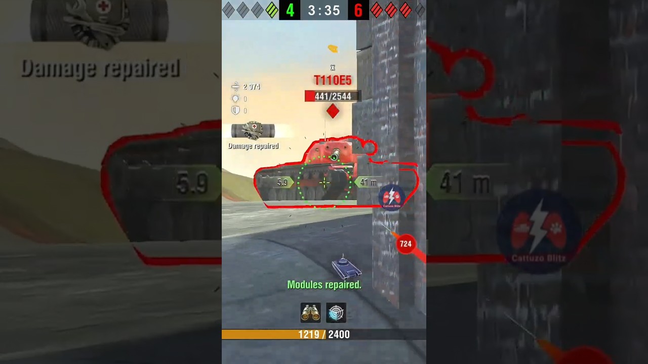 GSOR The Tank | 6 Kills, 1vs3 & 6513 DMG | #worldoftanksblitz #wotblitz #танки #wotb #shorts #blitz