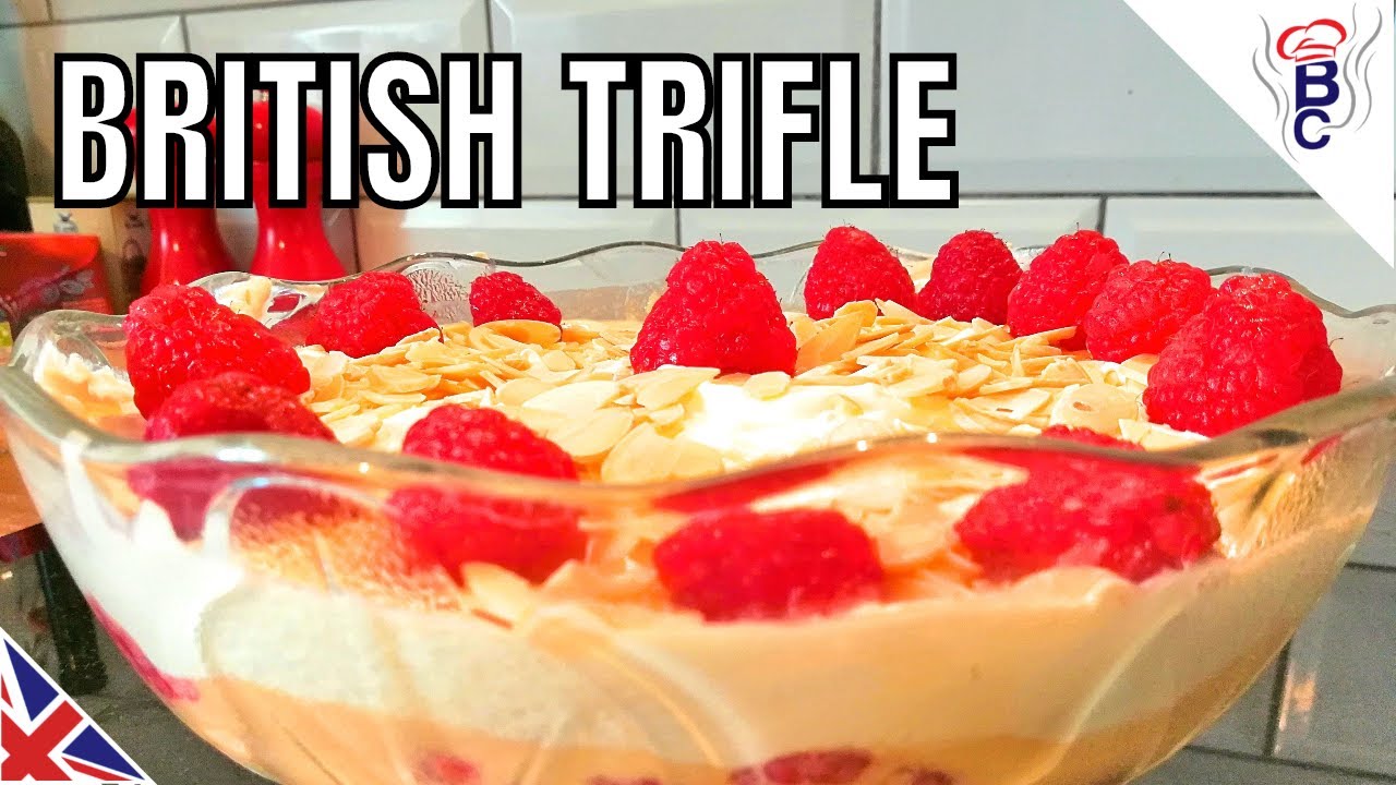 BRITISH FOOD - British Trifle Recipe -  Mum's Special Recipe With Cream
