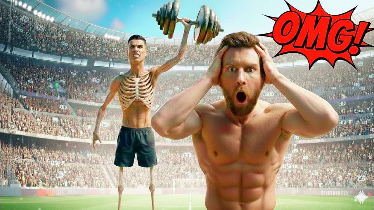 Ronaldo Weak vs Messi Strong – Dumbbell Competition!