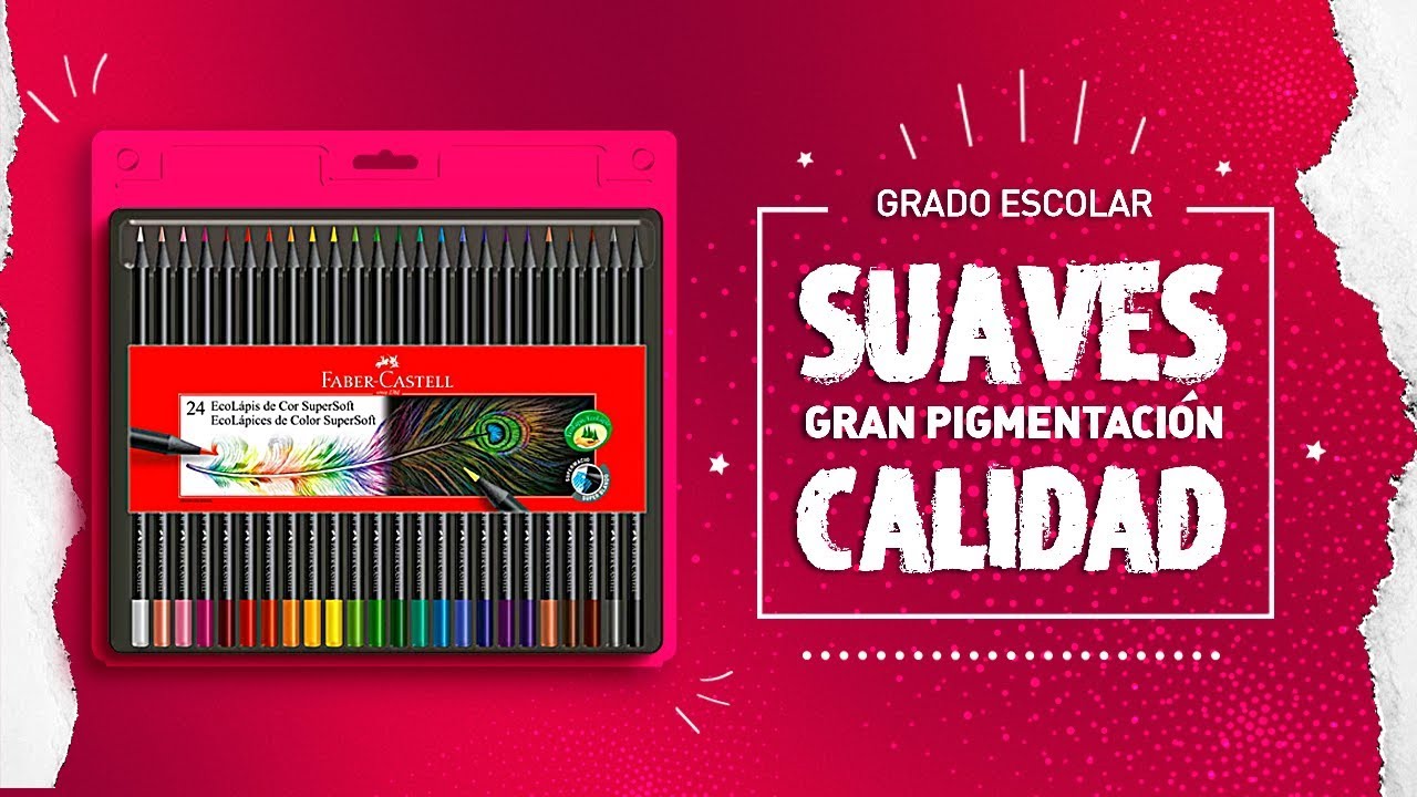 Faber Castell Super Soft 24 Colores ¡ IMPRESIONANTES !