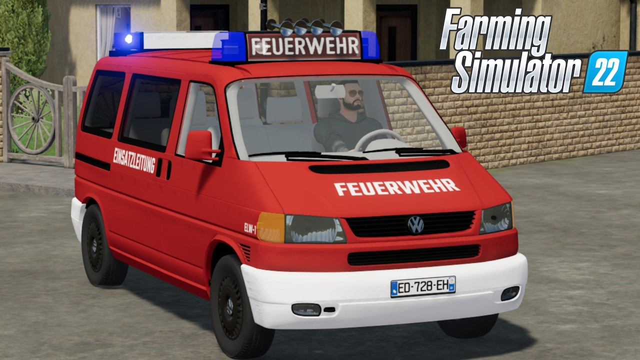 FS22 - Volkswagen Transporter T4 FEUERWEHR - NEW Car mod for Farming Simulator 2022 Roleplay