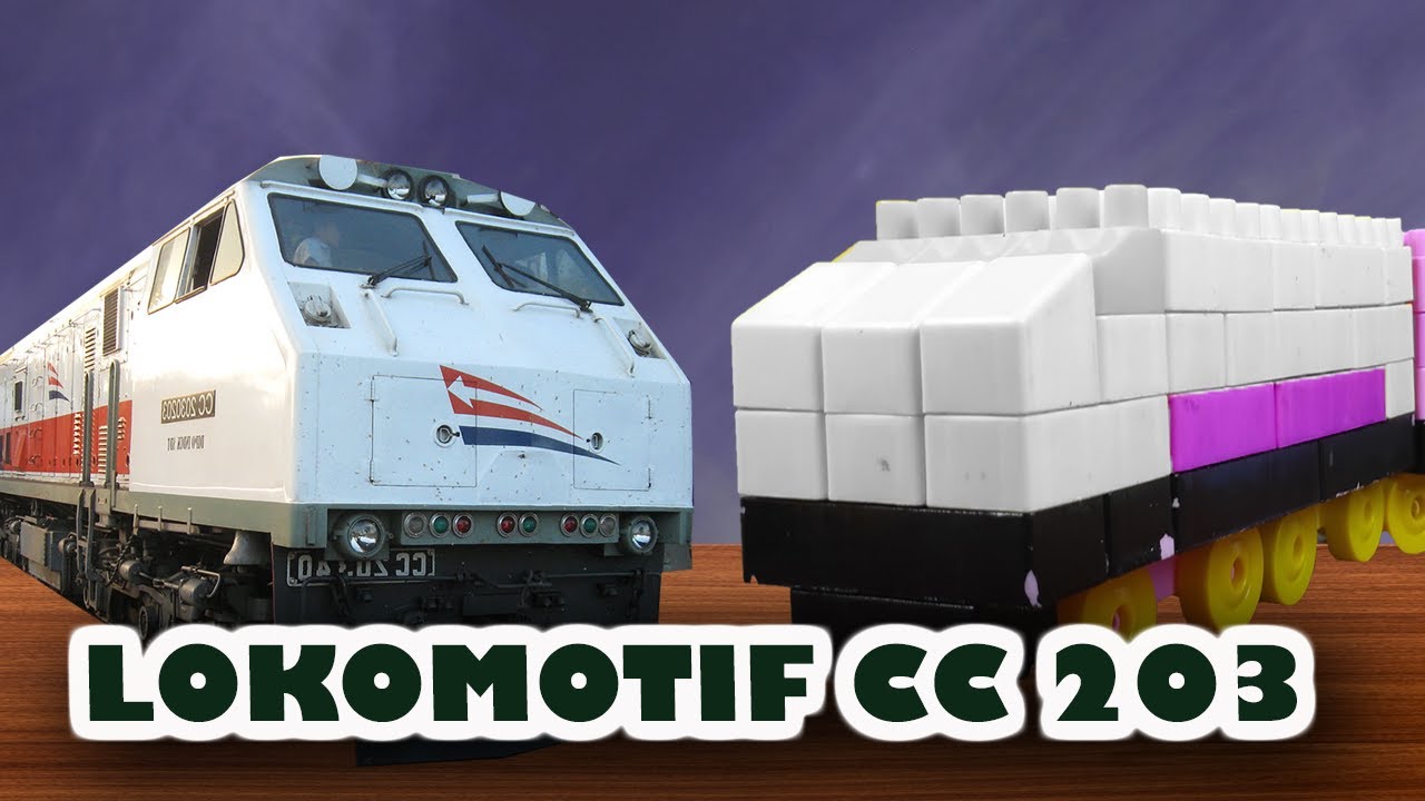 Cara Membuat Lego Kereta Api Lokomotif CC 203 | Lego Block