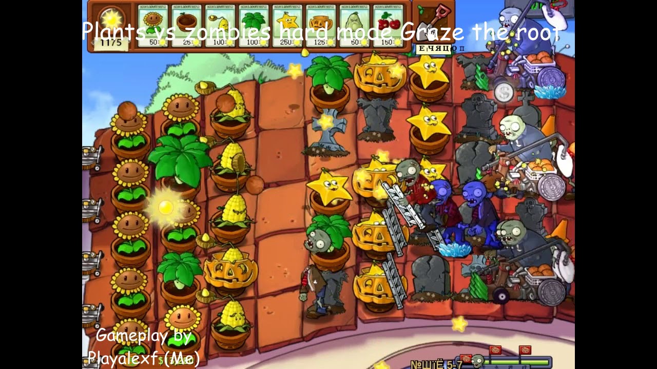 Plants vs zombies hard mode - Graze the roof (Extended)