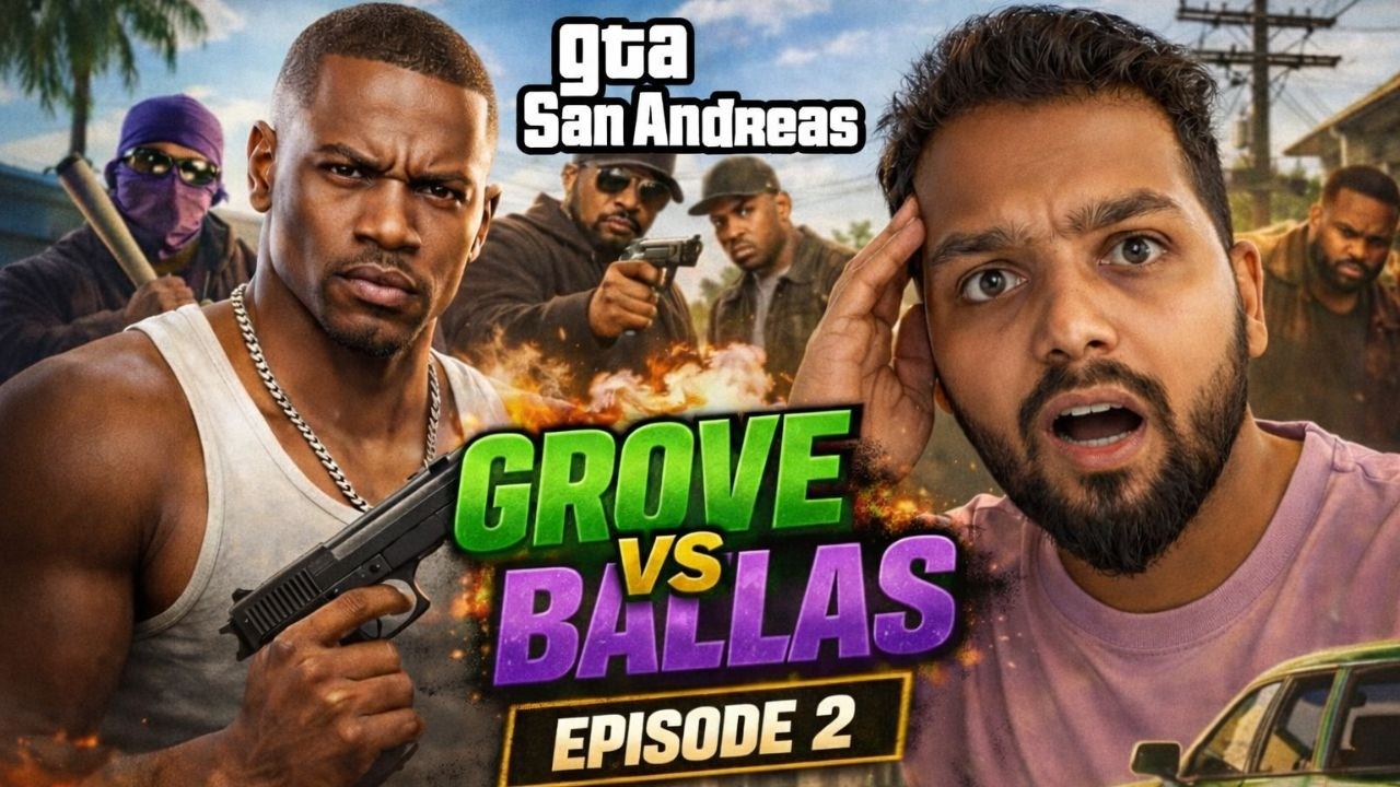 GROVE vs BALLAS War Begins!🔥 | GTA San Andreas Episode 2 Gameplay #gta #gtasanandreas #gtag #gta5