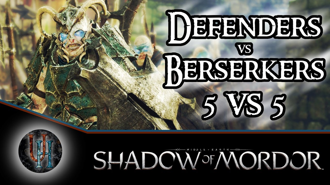 Middle-Earth: Shadow of Mordor - Defenders vs Berserkers - 5 vs 5 AI Battle