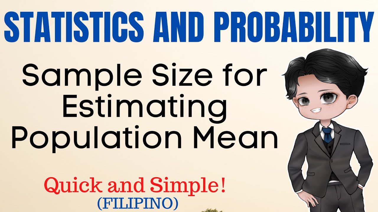 Finding the Sample Size for Estimating Population Mean | Estimation of Parameters