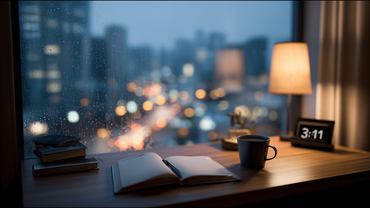 【STUDYING & RELAXING BGM】 Rainy Day Window Study LoFi  | (2 Hours) 📚