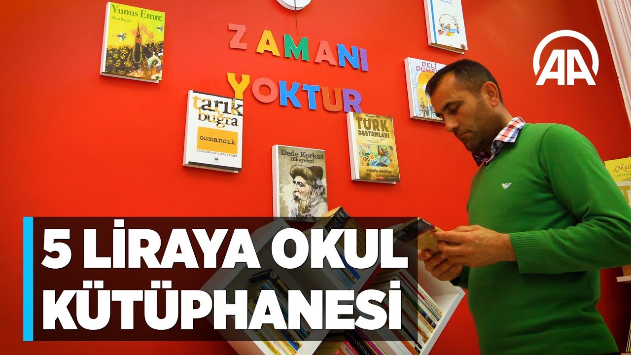 5 lirayla gelen okul kütüphanesi