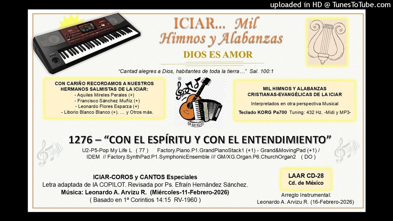 1276 - CON EL ESPÍRITU Y CON EL ENTENDIMIENTO  (1a CORINTIOS 14:15)
