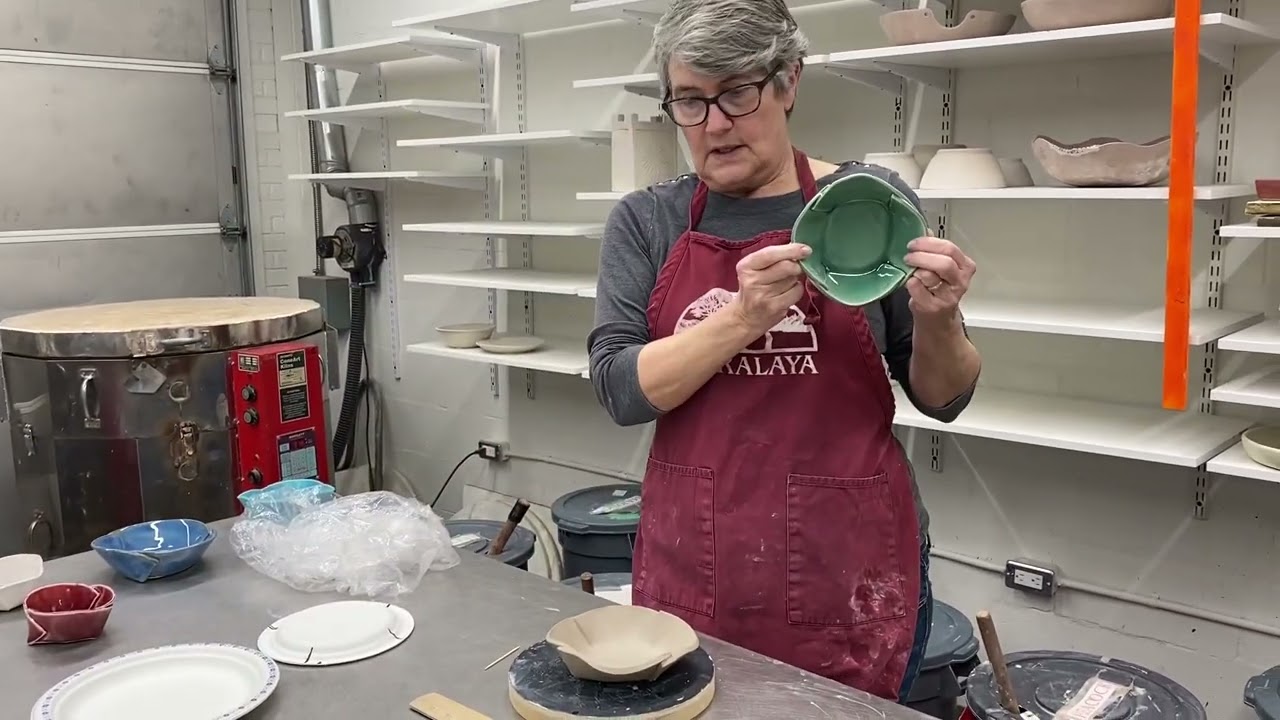 How to make an easy-fold ceramic bowl (handbuilding from home)