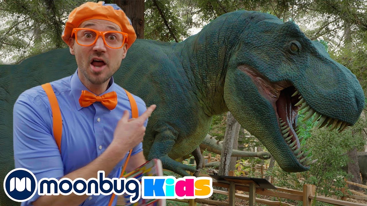 Natural History - Learn about Dinosaurs!・BLIPPI EXPLORES! | Educational Videos for Toddlers