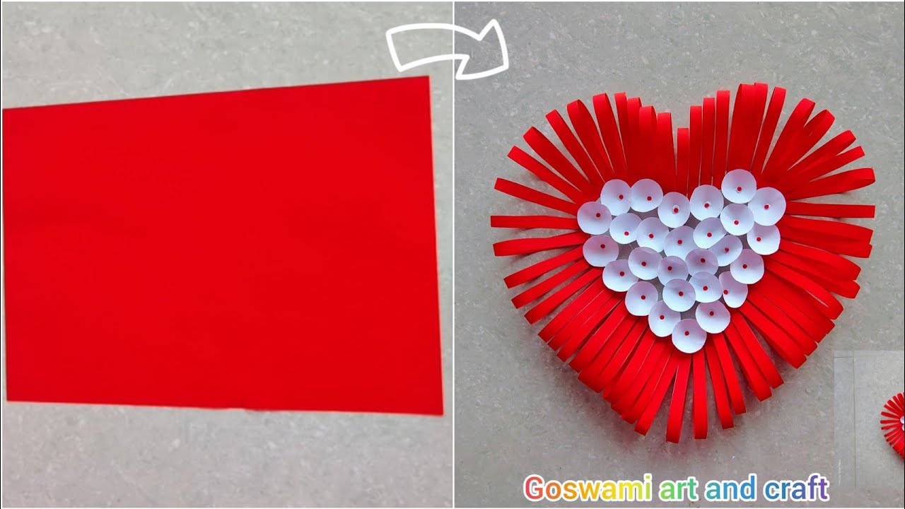 Diy-How To Make Paper Heart❤️| Easy Paper Heart Craft Ideas| Wall Hanging| Wall Decor| 