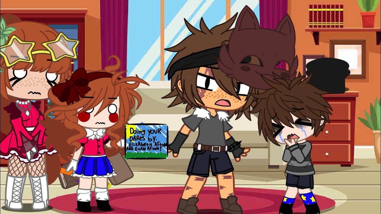 Aftons do your dares! PT1? | Afton family| Gacha Club ||JustPurple|| TW: CUSSING