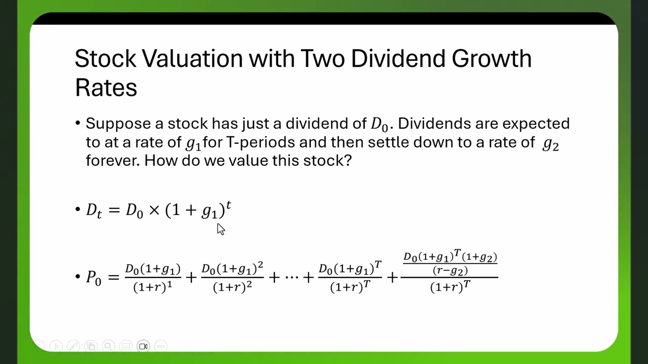 Stock Valuation with Two Growth Rates