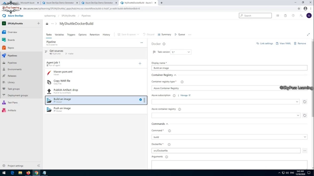 DevOps (Azure) Part-7, Azure App Service with Container, Apache Tomcat, MySQL DB, App Service Task