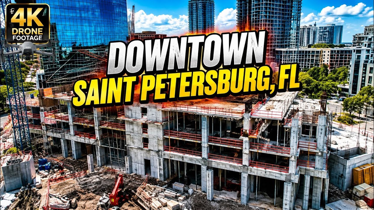 Saint Petersburg, FL in 4k - DAYTIME Aerial Views of Central Ave, Pier, Vinoy, SPYC & More!
