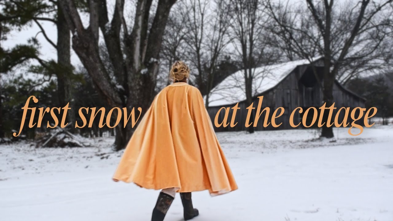 The Coziest Day I've Ever Had During a Blizzard | Making Butter, Savory Pies and Sewing a Cloak