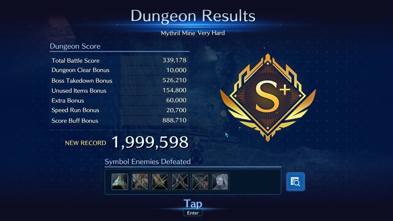 【FF7EC】Dungeon Ranking Mithril Mine Very Hard ( Cloud , Sephiroth , Aerith )