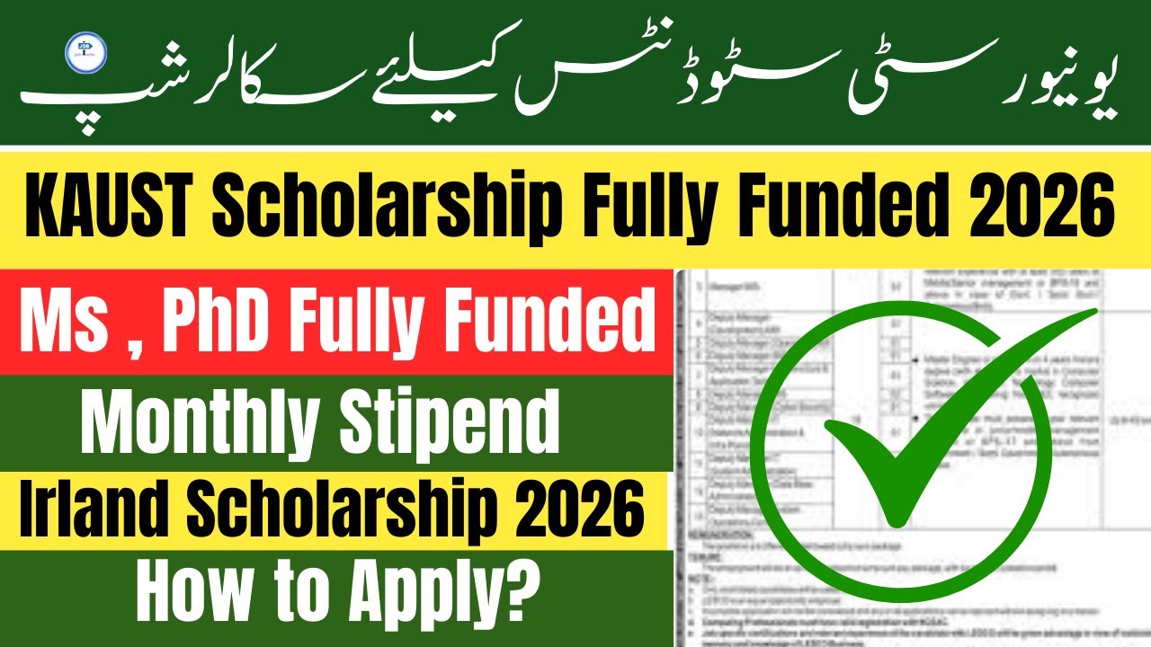 KAUST Scholarship 2026 | How to Apply Online Fully Funded Scholarship | Fully Funded Scholarship