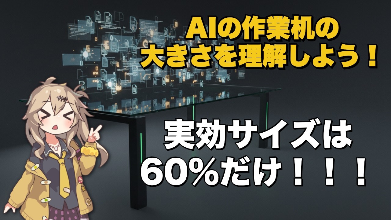 AIの「コンテキストウィンドウ」ちゃんと理解してる？