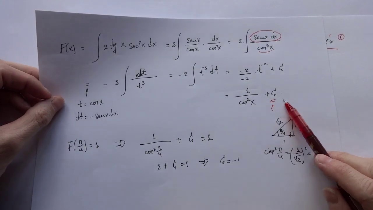 Solución ejercicio EBAU2004J (integrales)