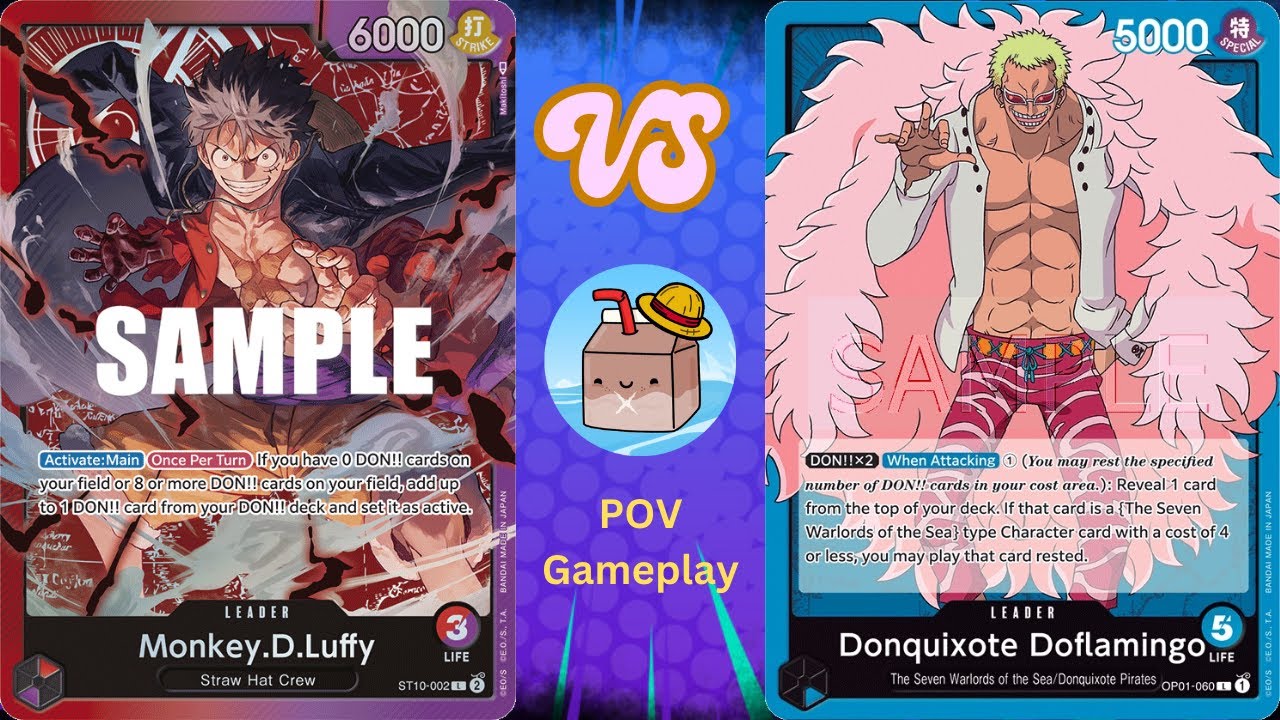 RP Luffy (POV) vs Blue Doflamingo R1 OPTCG [OP08.5]