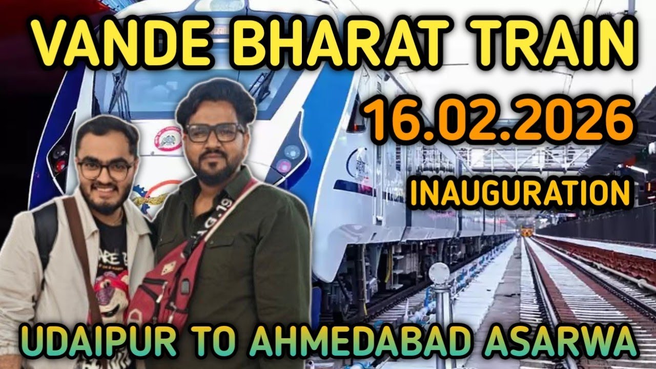 Vande Bharat Express Udaipur to Asarwa | 1st Vande Bharat train to Ahmedabad | #vandebharatexpress