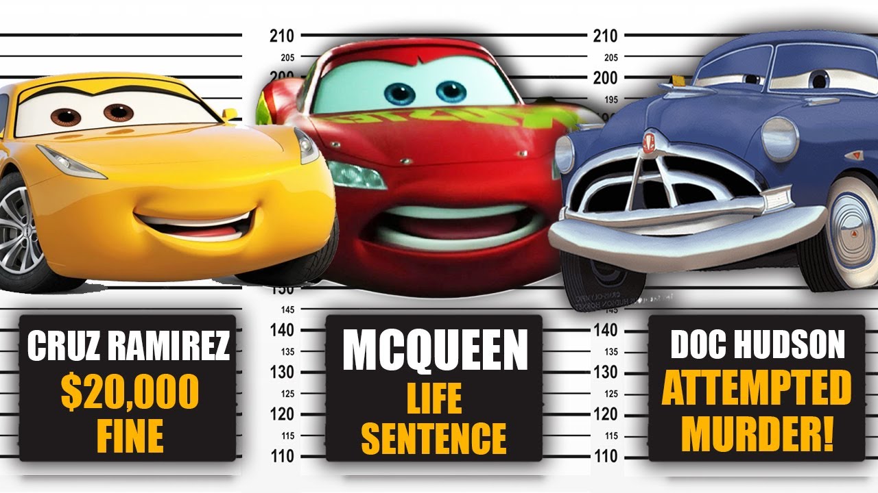 Если бы персонажей Disney Cars обвинили в преступлениях