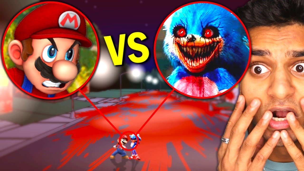 Если вы видите SUPER MARIO против SONIC.EXE, БЕГИТЕ БЫСТРЕЕ!! *МАРИО против СОНИКА*