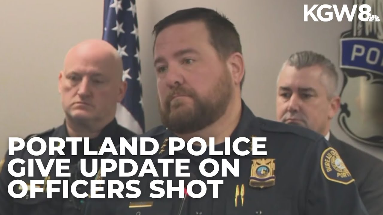 Portland police give update on 2 officers shot Monday night | Full news conference