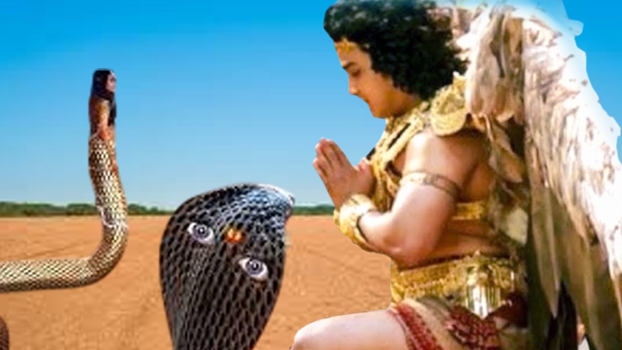 जब भगवान विष्णु और माँ लक्ष्मी ने इच्छाधारी नाग बनकर ली गरुड़ की परीक्षा! | Dharm yoddha garud Ep202
