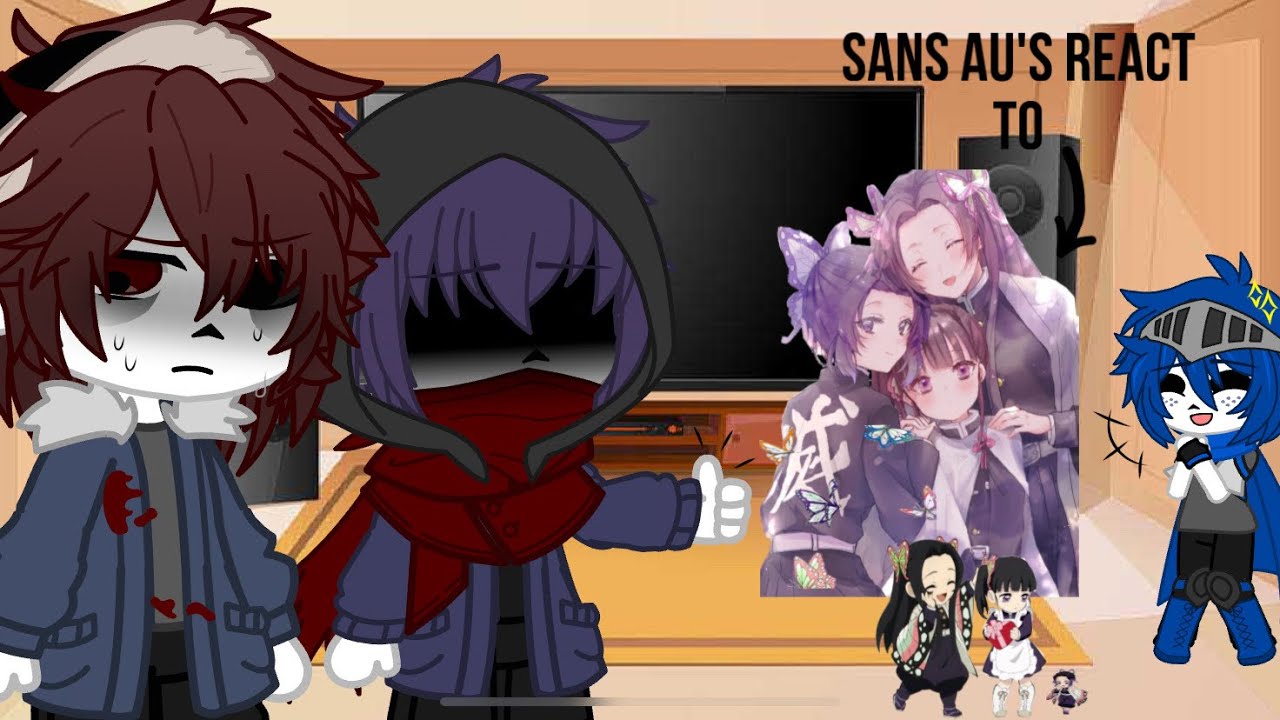 Sans Au’s react to butterfly sisters [requested]