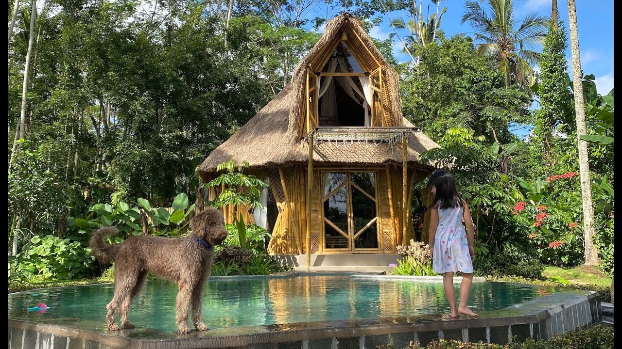 Kumbuh Jungle Bali - Staying in the bamboo house facing to the jungle - Short movie - DJI Mavic