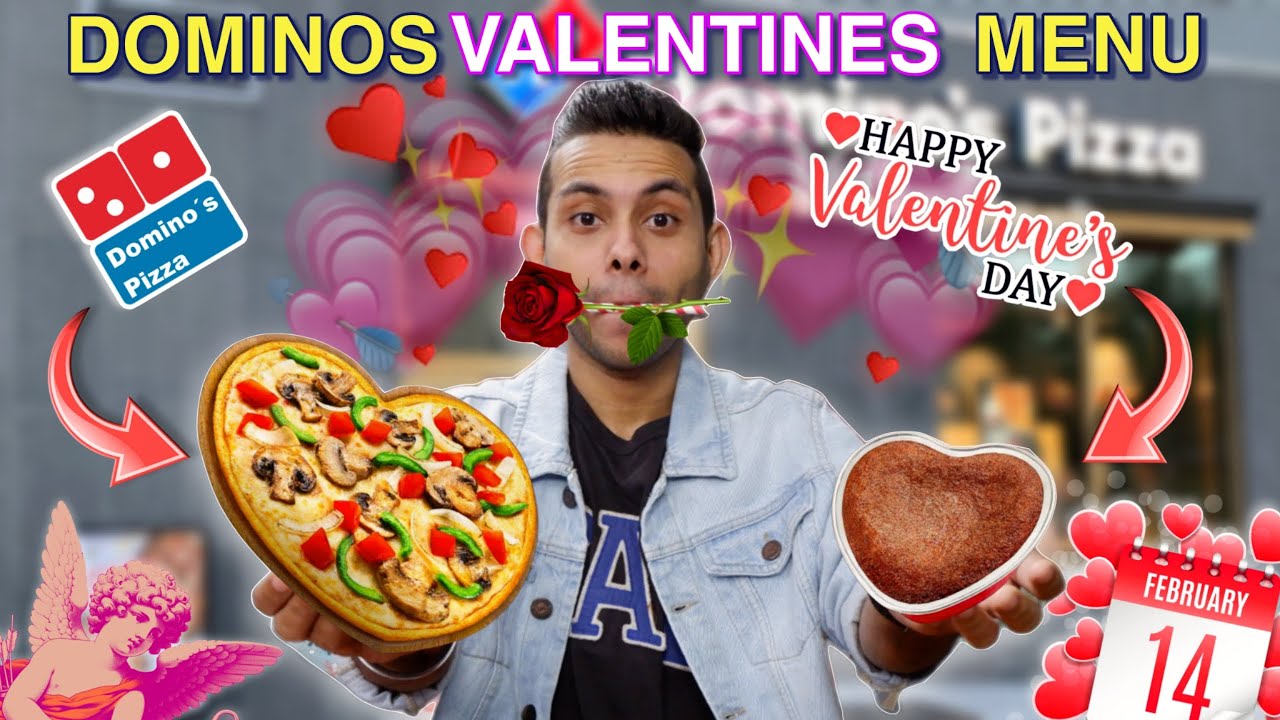 Dominos Love Loaded Menu | NomBom | Dominos Heart Shaped Pizza Choco Lava Cake | Valentine's Day