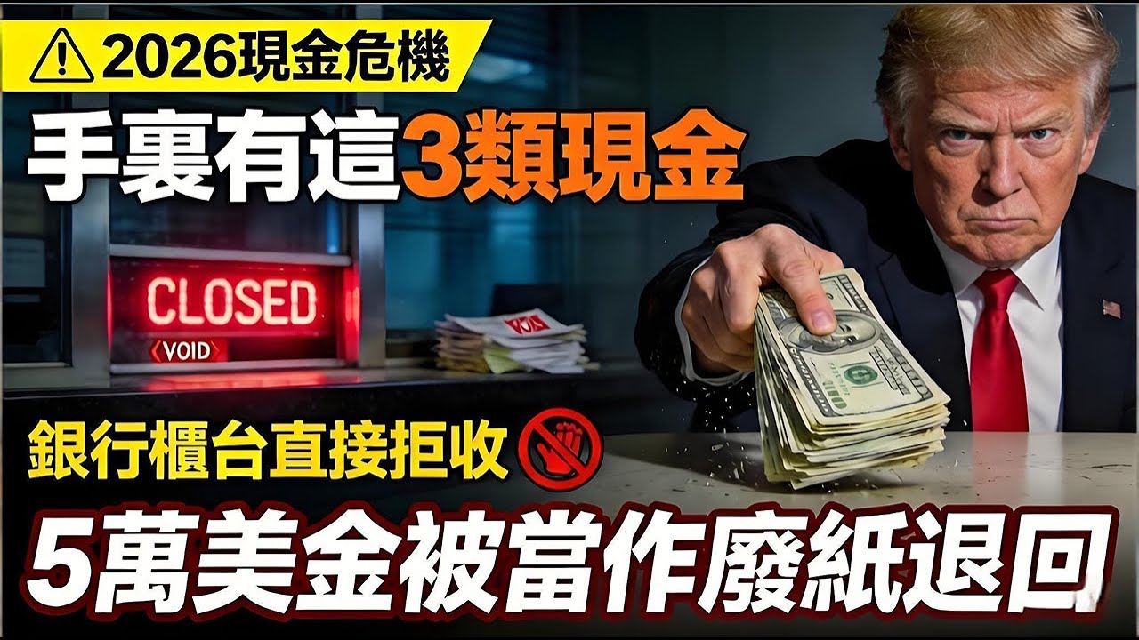 2026現金危機紅色預警！馬上打開保險箱自查，手裏有這3類鈔票必須趕緊處理。