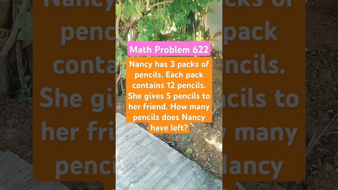 Math Problem 622 How many pencils does Nancy have left? #mathinik #mathtutorial