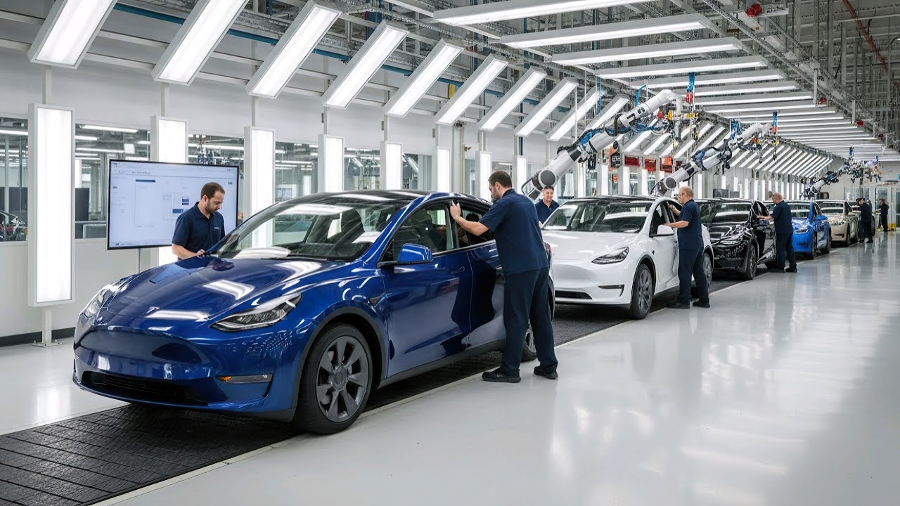 How Tesla Model Y Cars Are Built Today: Inside a High-Tech Automotive Factory