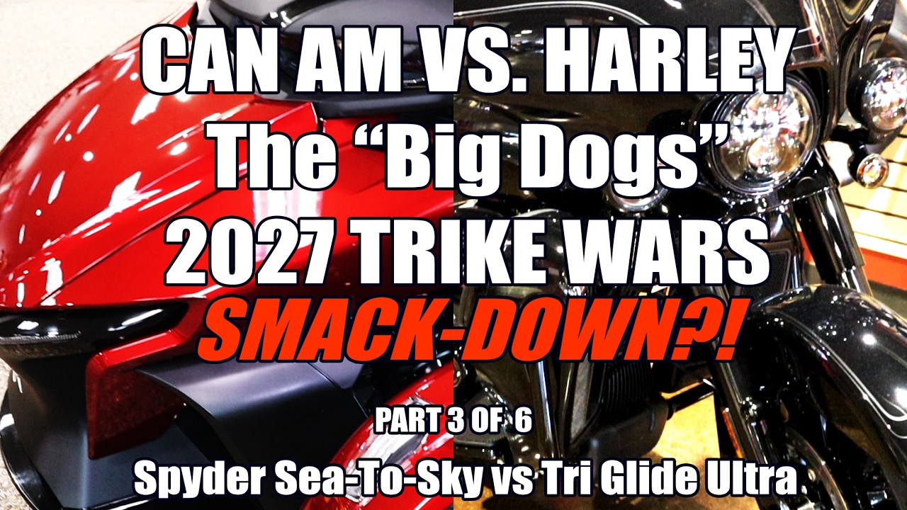 Противостояние: BRP Spyder Sea-To-Sky против Harley Davidson Tri Glide Ultra! 2026 год?