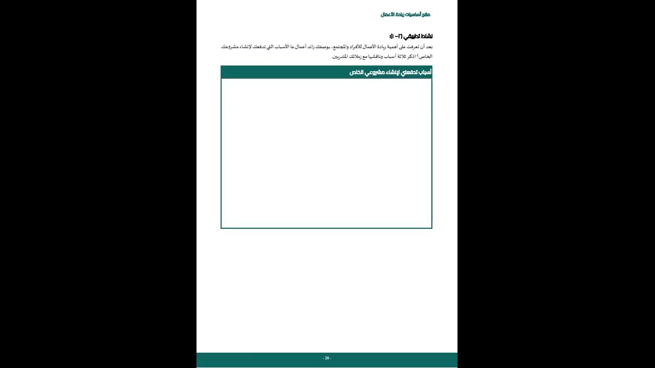 أساسيات ريادة الأعمال للأستاذ خالد المطيري