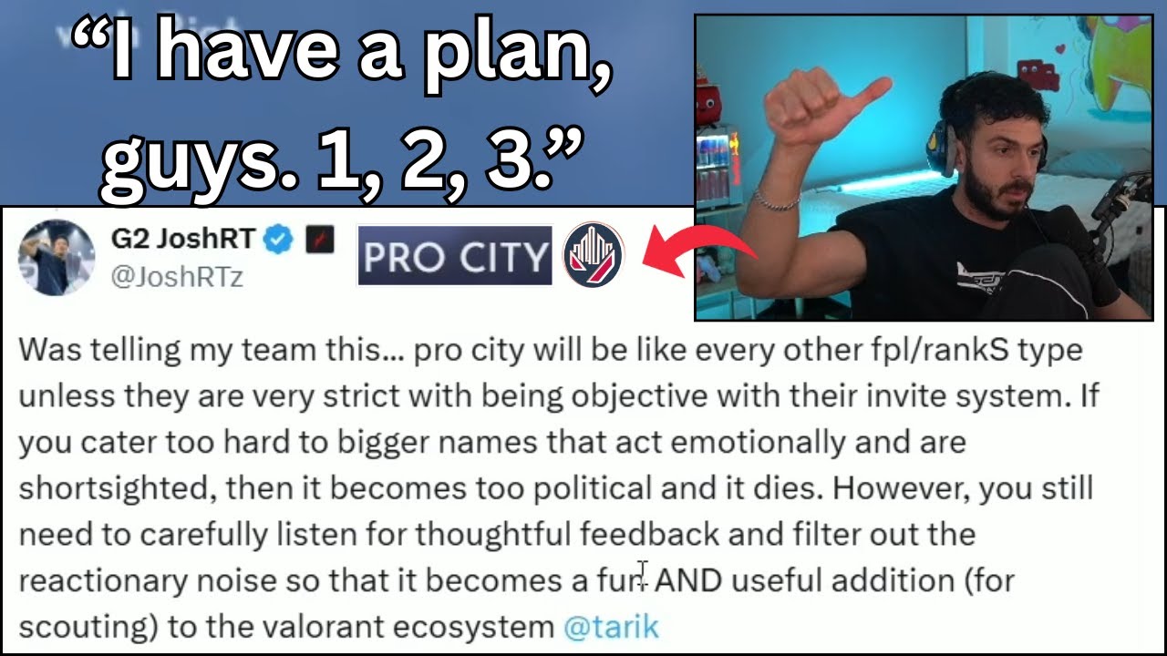 Tarik Reacts To G2 JoshRT's Comments On PRO CITY (AND MORE)