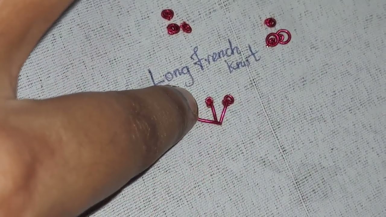 zardosi French knot| ringknot |long French knot class-26 / aari Advance Level tutorial in tamil