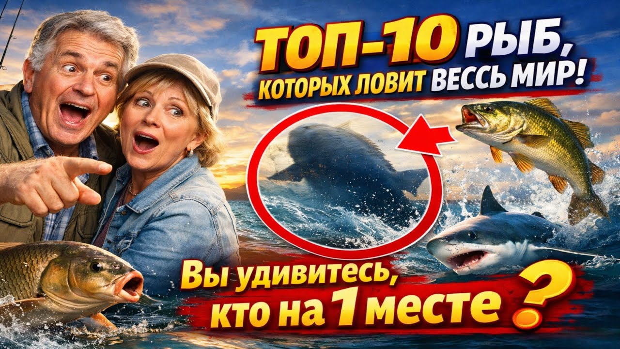 ТОП-10 РЫБ, КОТОРЫХ ЛОВИТ ВЕСЬ МИР! Вы удивитесь, кто на #1 месте